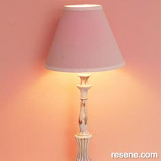 Create an antique effect wooden lamp