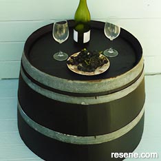 How to make a barrel table