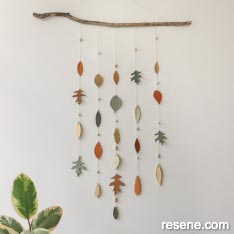 Make an autumnal wall hanging
