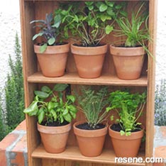 Build a set of shelves from recycled timber