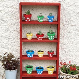 Snazzy Shelves & Spoty Pots	