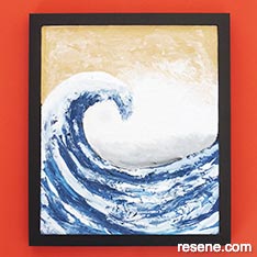 Create a stylish wave painting