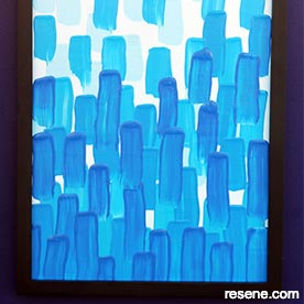 Make an abstract  painting in your favourite blues