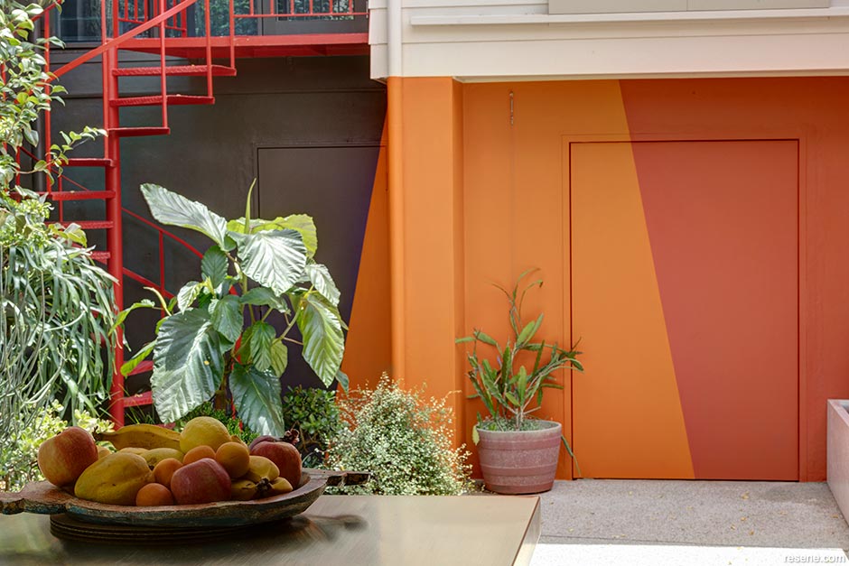 A vibrant courtyard - inspired by Luis Barragán and Le Corbusier