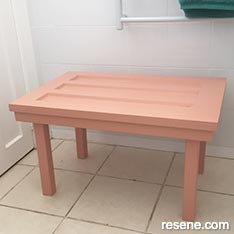 Use a door for an outside table