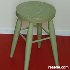 Paint an avocado coloured stool
