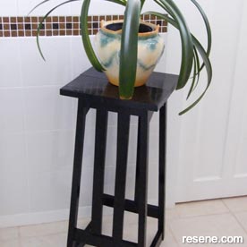 faux black laquer plant stand
