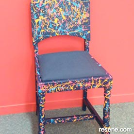 Splattered chair