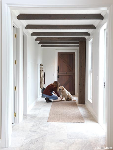 A spacious home entryway