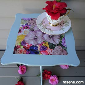 Decoupage to transform a vintage side table