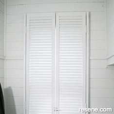 How to freshen up bathroom shutters