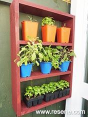 Build some outside greenhouse shelves